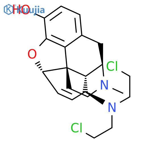 8beta-(Bis(2-chloroethyl)amino)-6,7-didehydro-3-hydroxy-17-methyl-4,5alpha-epoxymorphinan structure