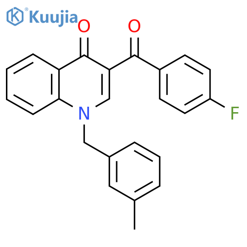 3-(4-fluorobenzoyl)-1-(3-methylphenyl)methyl-1,4-dihydroquinolin-4-one structure
