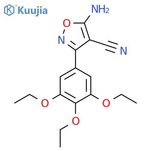 5-Amino-3-(3,4,5-triethoxyphenyl)isoxazole-4-carbonitrile structure