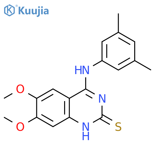 4-(3,5-dimethylphenyl)amino-6,7-dimethoxy-1,2-dihydroquinazoline-2-thione structure