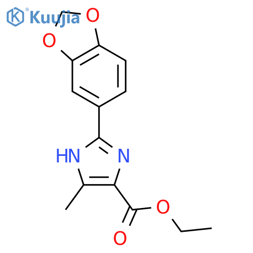 1H-Imidazole-5-carboxylicacid, 2-(1,3-benzodioxol-5-yl)-4-methyl-, ethyl ester structure