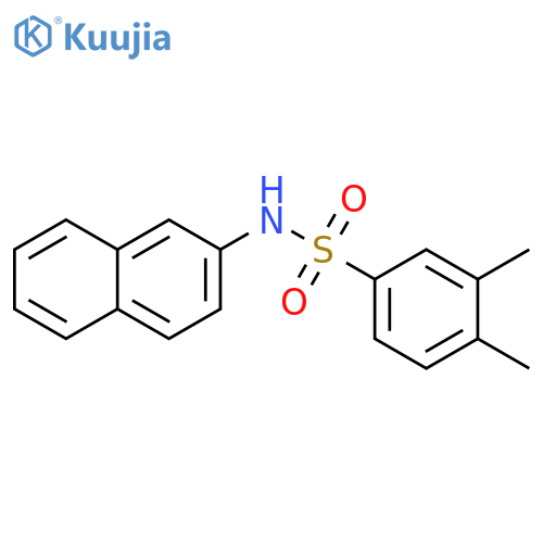 3,4-dimethyl-N-(naphthalen-2-yl)benzene-1-sulfonamide structure