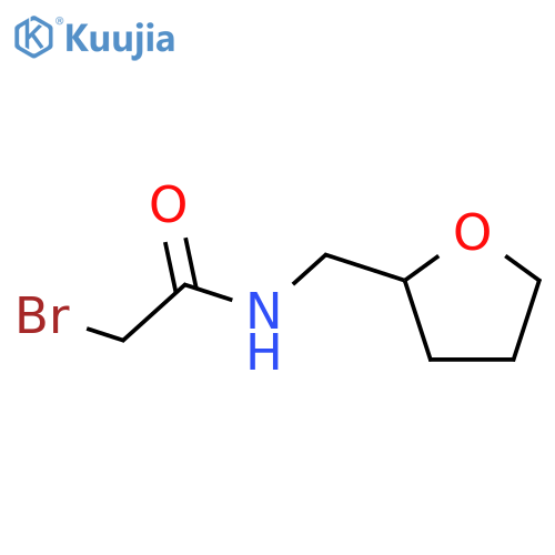 2-bromo-N-(oxolan-2-ylmethyl)acetamide structure