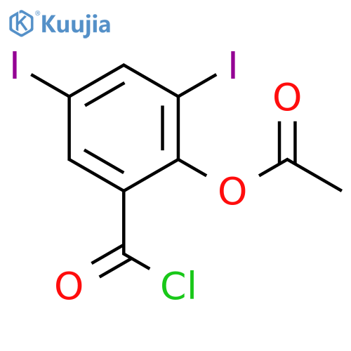 Benzoyl chloride, 2-(acetyloxy)-3,5-diiodo- structure