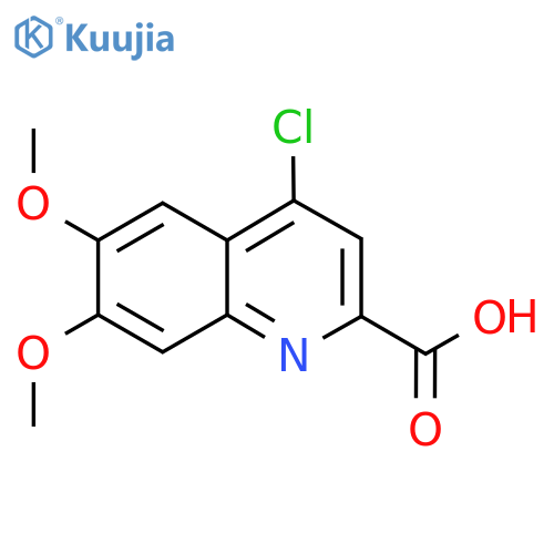 4-Chloro-6,7-dimethoxyquinoline-2-carboxylic acid structure