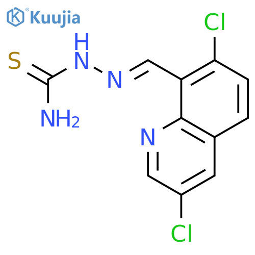 Hydrazinecarbothioamide, 2-[(3,7-dichloro-8-quinolinyl)methylene]- structure