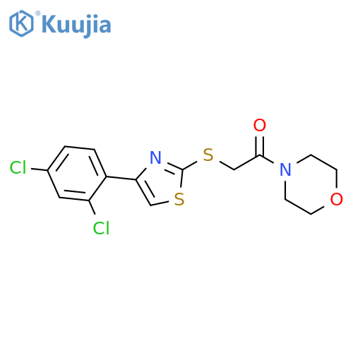 2-{4-(2,4-dichlorophenyl)-1,3-thiazol-2-ylsulfanyl}-1-(morpholin-4-yl)ethan-1-one structure