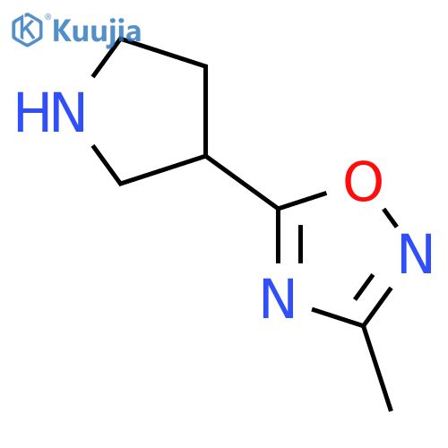 3-methyl-5-(pyrrolidin-3-yl)-1,2,4-oxadiazole structure