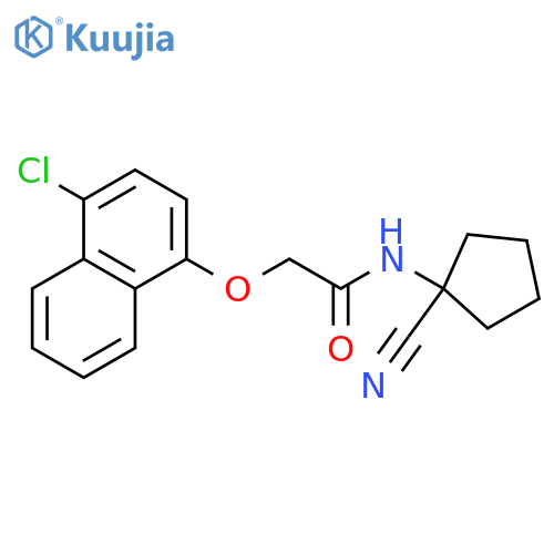2-[(4-chloronaphthalen-1-yl)oxy]-N-(1-cyanocyclopentyl)acetamide structure