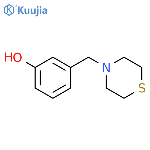 3-(thiomorpholin-4-yl)methylphenol structure