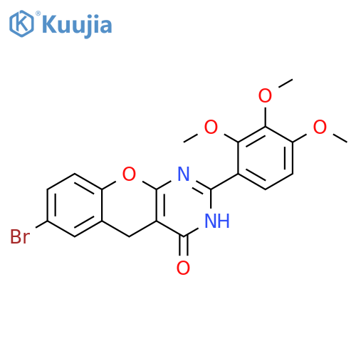 7-bromo-2-(2,3,4-trimethoxyphenyl)-3H,4H,5H-chromeno2,3-dpyrimidin-4-one structure