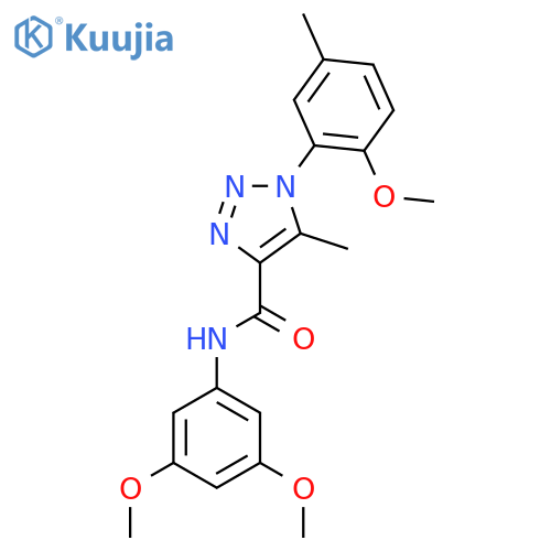 N-(3,5-dimethoxyphenyl)-1-(2-methoxy-5-methylphenyl)-5-methyl-1H-1,2,3-triazole-4-carboxamide structure