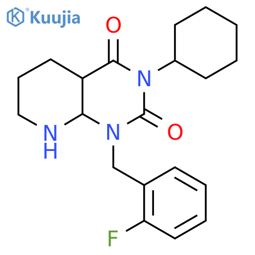 3-cyclohexyl-1-(2-fluorophenyl)methyl-1H,2H,3H,4H-pyrido2,3-dpyrimidine-2,4-dione structure