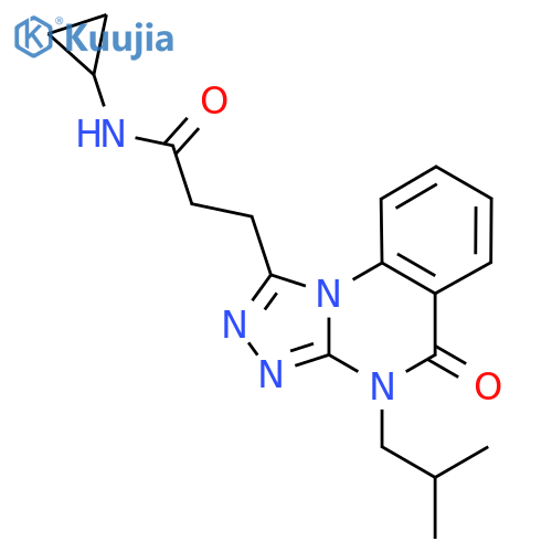 N-cyclopropyl-3-4-(2-methylpropyl)-5-oxo-4H,5H-1,2,4triazolo4,3-aquinazolin-1-ylpropanamide structure