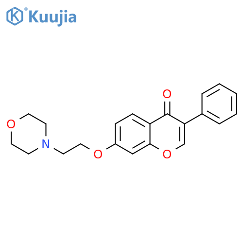 7-2-(morpholin-4-yl)ethoxy-3-phenyl-4H-chromen-4-one structure