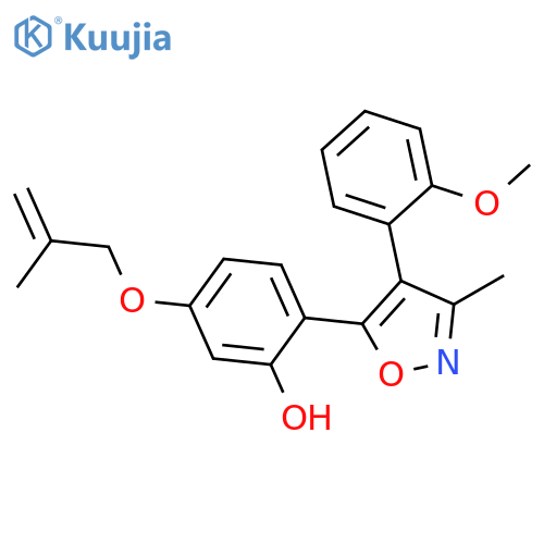 2-4-(2-methoxyphenyl)-3-methyl-1,2-oxazol-5-yl-5-(2-methylprop-2-en-1-yl)oxyphenol structure