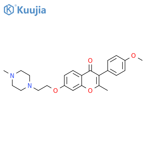 3-(4-methoxyphenyl)-2-methyl-7-2-(4-methylpiperazin-1-yl)ethoxy-4H-chromen-4-one structure