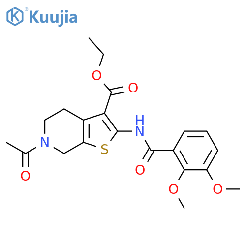 ethyl 6-acetyl-2-(2,3-dimethoxybenzamido)-4H,5H,6H,7H-thieno2,3-cpyridine-3-carboxylate structure