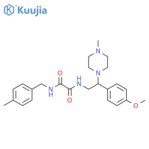 N-2-(4-methoxyphenyl)-2-(4-methylpiperazin-1-yl)ethyl-N'-(4-methylphenyl)methylethanediamide structure