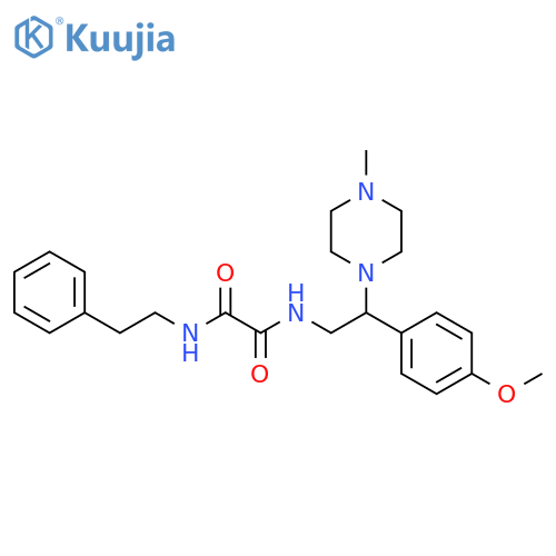 N-2-(4-methoxyphenyl)-2-(4-methylpiperazin-1-yl)ethyl-N'-(2-phenylethyl)ethanediamide structure