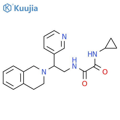N-cyclopropyl-N'-2-(pyridin-3-yl)-2-(1,2,3,4-tetrahydroisoquinolin-2-yl)ethylethanediamide structure