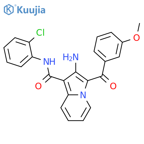 2-amino-N-(2-chlorophenyl)-3-(3-methoxybenzoyl)indolizine-1-carboxamide structure