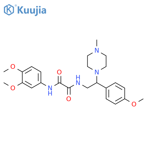 N-(3,4-dimethoxyphenyl)-N'-2-(4-methoxyphenyl)-2-(4-methylpiperazin-1-yl)ethylethanediamide structure