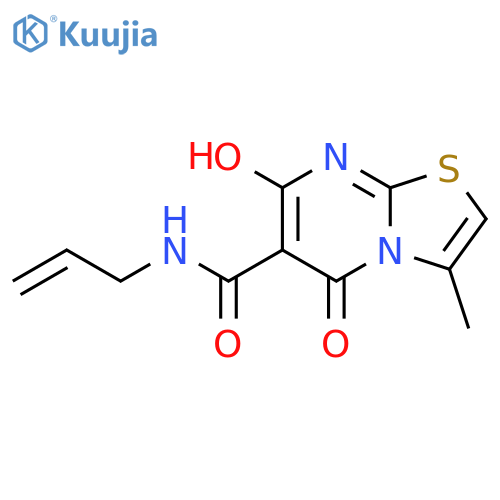 7-hydroxy-3-methyl-5-oxo-N-(prop-2-en-1-yl)-5H-1,3thiazolo3,2-apyrimidine-6-carboxamide structure