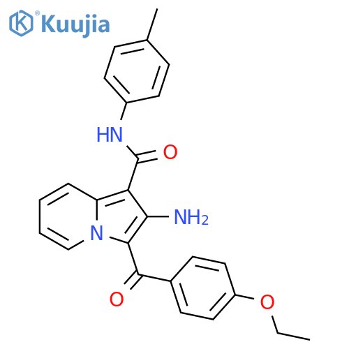 2-amino-3-(4-ethoxybenzoyl)-N-(4-methylphenyl)indolizine-1-carboxamide structure