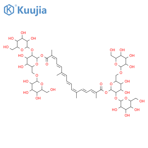 Crocetin; (all-E)-form, Bis[β-D-glucopyranosyl-(1→2)-[β-D-glucopyranosyl-(1→6)]-β-D-glucopyranosyl] diester structure