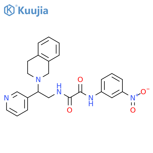 N-(3-nitrophenyl)-N'-2-(pyridin-3-yl)-2-(1,2,3,4-tetrahydroisoquinolin-2-yl)ethylethanediamide structure