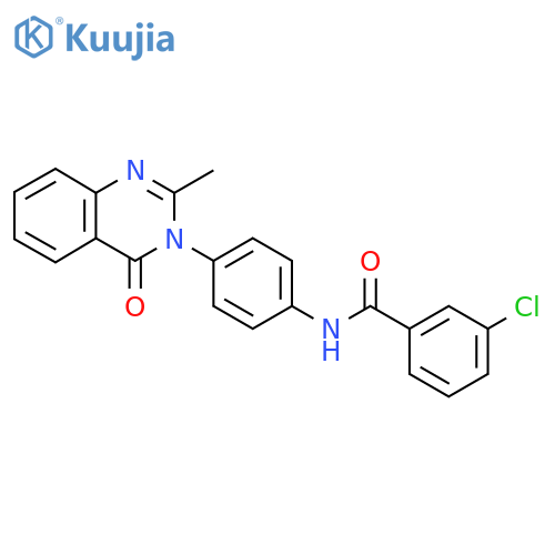 3-chloro-N-4-(2-methyl-4-oxo-3,4-dihydroquinazolin-3-yl)phenylbenzamide structure