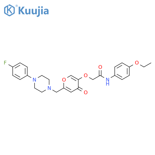 N-(4-ethoxyphenyl)-2-(6-{4-(4-fluorophenyl)piperazin-1-ylmethyl}-4-oxo-4H-pyran-3-yl)oxyacetamide structure