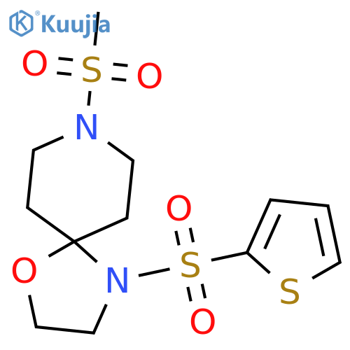 8-methanesulfonyl-4-(thiophene-2-sulfonyl)-1-oxa-4,8-diazaspiro4.5decane structure