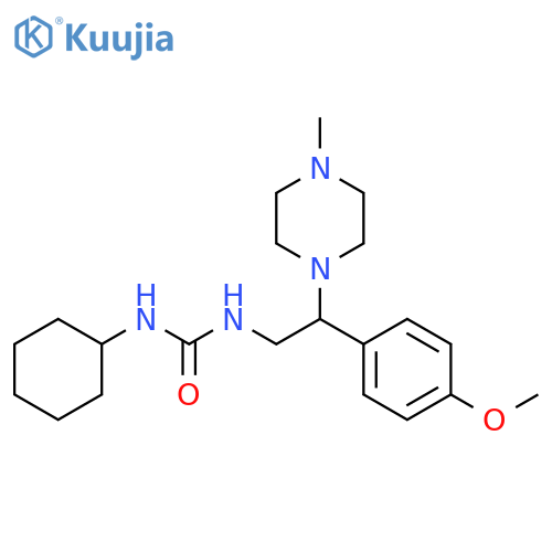 1-cyclohexyl-3-2-(4-methoxyphenyl)-2-(4-methylpiperazin-1-yl)ethylurea structure