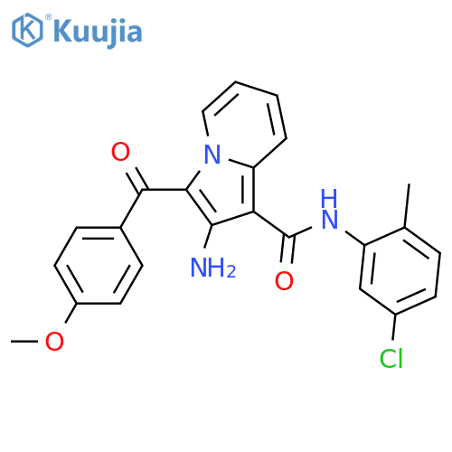 2-amino-N-(5-chloro-2-methylphenyl)-3-(4-methoxybenzoyl)indolizine-1-carboxamide structure