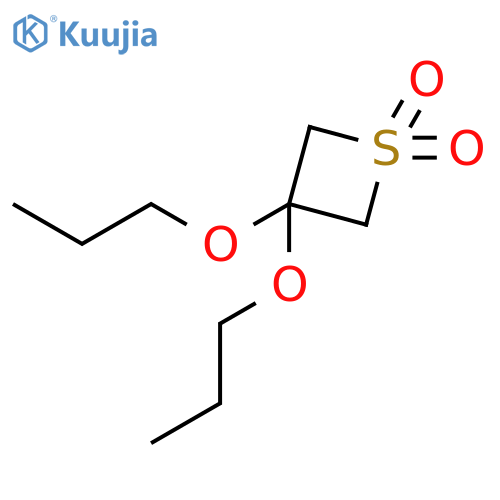 Thietane, 3,3-dipropoxy-, 1,1-dioxide structure