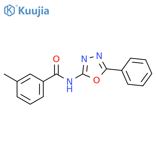 3-methyl-N-(5-phenyl-1,3,4-oxadiazol-2-yl)benzamide structure