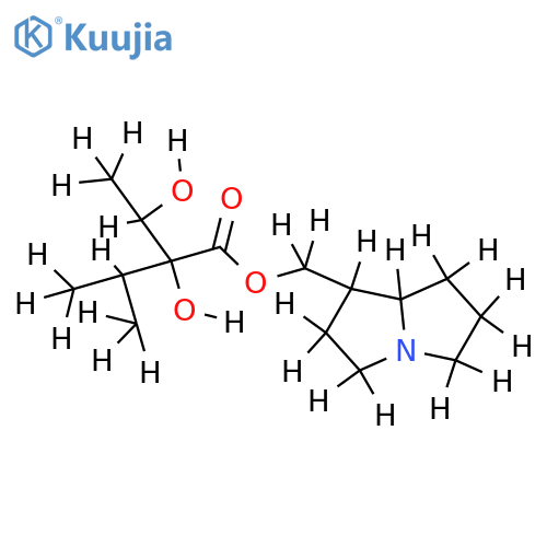 (2S,3S)-2,3-Dihydroxy-2-isopropyl-buttersaeure-((7aS)-(7ar)-hexahydropyrrolizin-1c-ylmethylester) structure