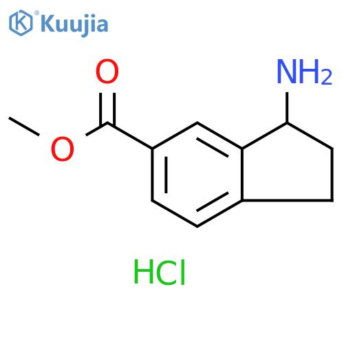METHYL 3-AMINO-2,3-DIHYDRO-1H-INDENE-5-CARBOXYLATE HYDROCHLORIDE structure