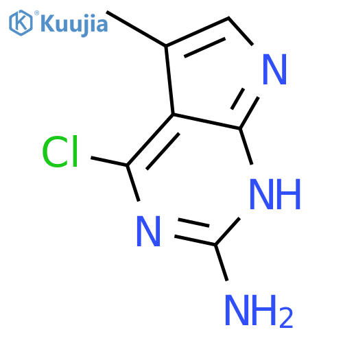 4-chloro-5-methyl-7H-pyrrolo[2,3-d]pyrimidin-2-amine structure
