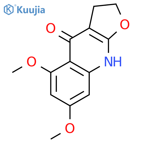 FURO[2,3-B]QUINOLIN-4(2H)-ONE, 3,9-DIHYDRO-5,7-DIMETHOXY- structure