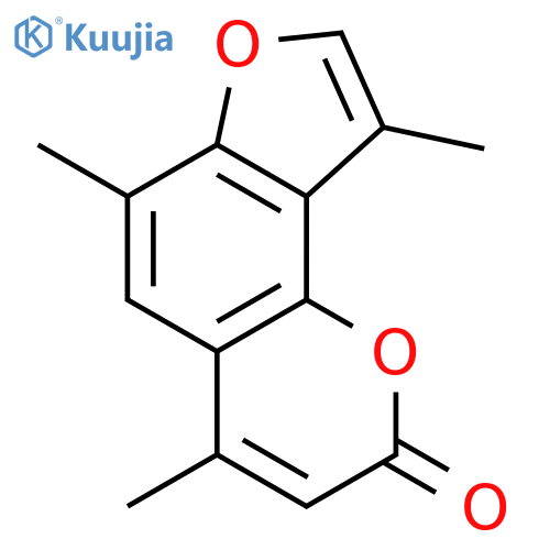 2H-Furo[2,3-h]-1-benzopyran-2-one,4,6,9-trimethyl- structure