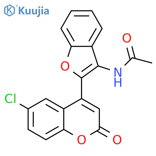 N-2-(6-chloro-2-oxo-2H-chromen-4-yl)-1-benzofuran-3-ylacetamide structure