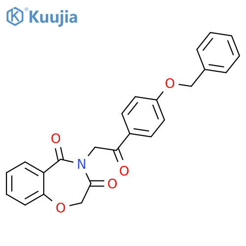 4-{2-4-(benzyloxy)phenyl-2-oxoethyl}-2,3,4,5-tetrahydro-1,4-benzoxazepine-3,5-dione structure