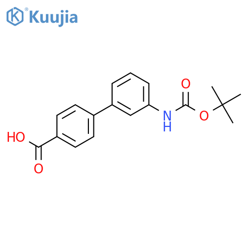 3'-(tert-Butoxycarbonyl)amino1,1'-biphenyl-4-carboxylic acid structure