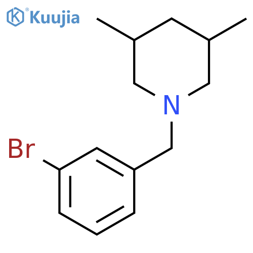 1-(3-bromophenyl)methyl-3,5-dimethylpiperidine structure