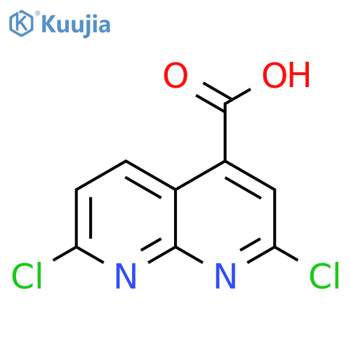 2,7-dichloro-1,8-naphthyridine-4-carboxylic acid structure