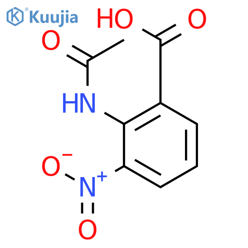 2-acetamido-3-nitrobenzoic acid structure