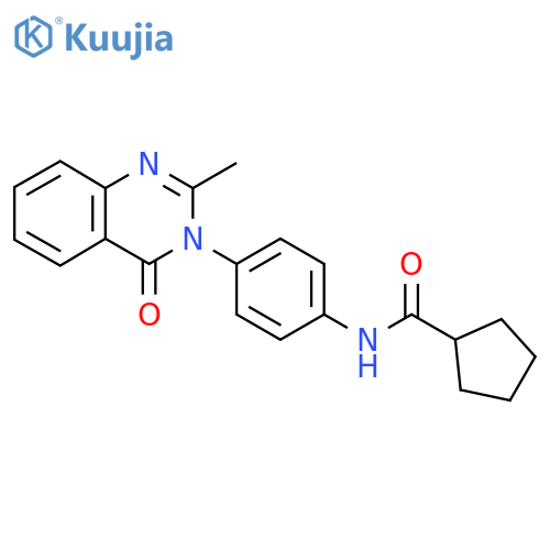 N-4-(2-methyl-4-oxo-3,4-dihydroquinazolin-3-yl)phenylcyclopentanecarboxamide structure